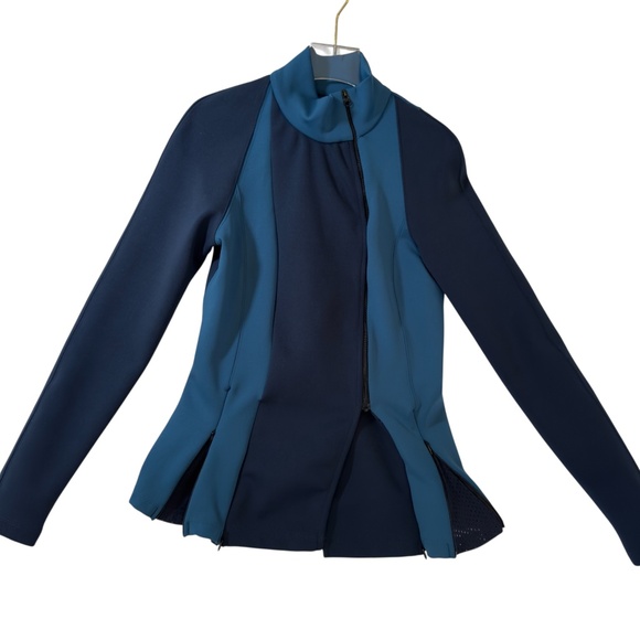 Zarély Performance Jacket Women’s M Navy Teal Athletic Dance Wear - Picture 1 of 12